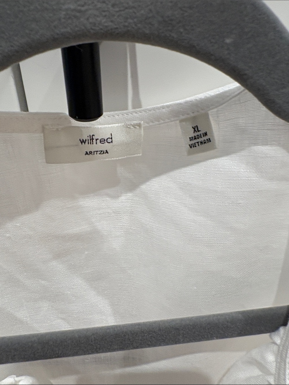 Wilfred Puff-Sleeve Tie Linen Violette Blouse - Picture 5 of 7
